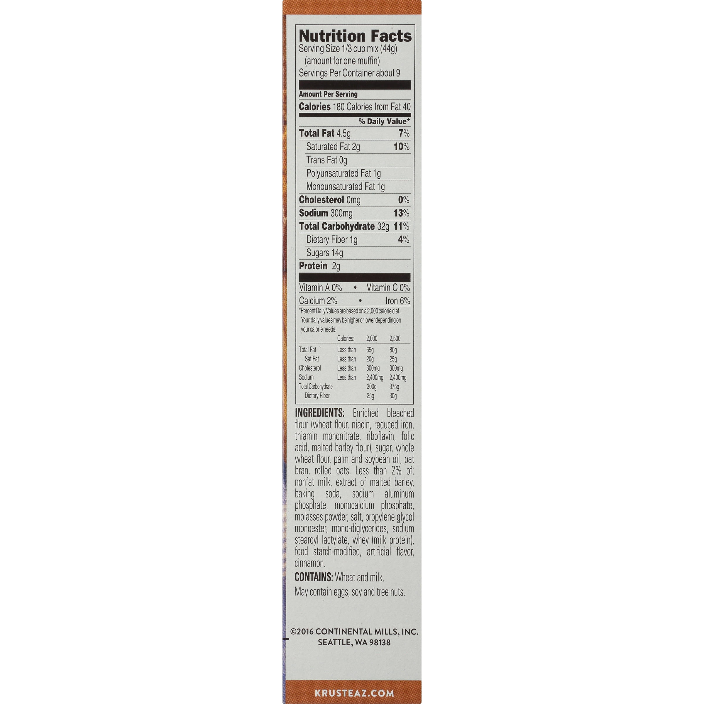 2 Pack Krusteaz Oat Bran Supreme In Mix 14oz Box Krusteaz Oat Bran Supreme In Mix