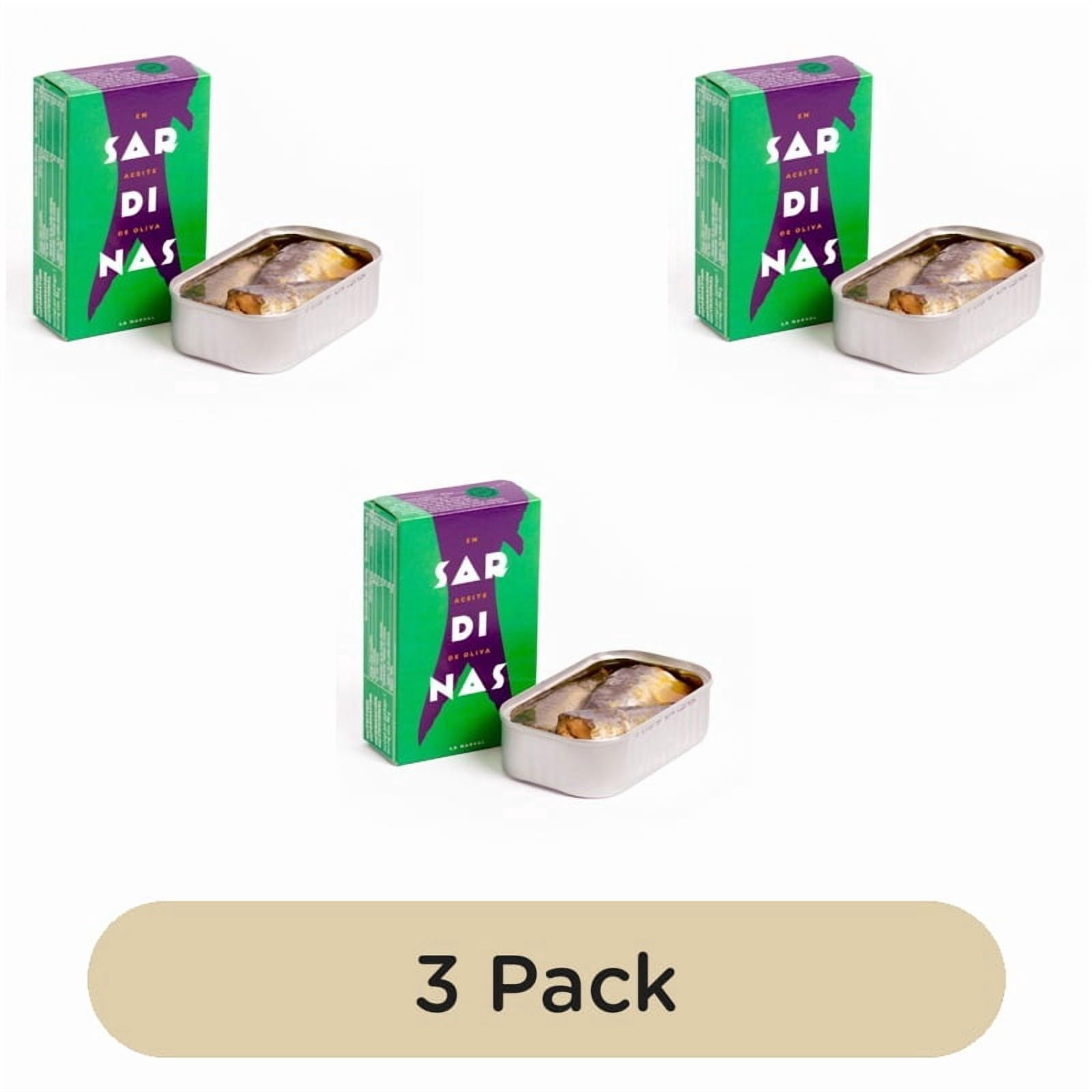La Narval Sardines in Olive Oil 120g, British Import (Pack of 3)