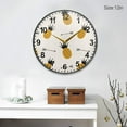 thumbnail image 4 of Yellow Black Pineapple Arrows Pattern Wall Clock Silent Non Ticking 10 Inch Round Easy to Read for Home Office School Clock, 4 of 7