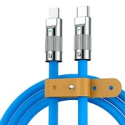 Thick Lightning Cable 30w Super Coarse Data Transfer and Charging Cable Home Office Silicone Phone Charger Lightning Cable for iphone 14/13/12/11/Pro/ Max/Xs/Xr/x/8 - Blue
