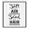 thumbnail image 3 of Ambesonne Saying Shower Curtain, Salt in the Air Salt in Hair, 69"Wx84"L, Black White, 3 of 3