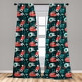 thumbnail image 5 of Ambesonne Hipster Curtains, Hipster Shapes, Pair of 28"x84", Multicolor, 5 of 5