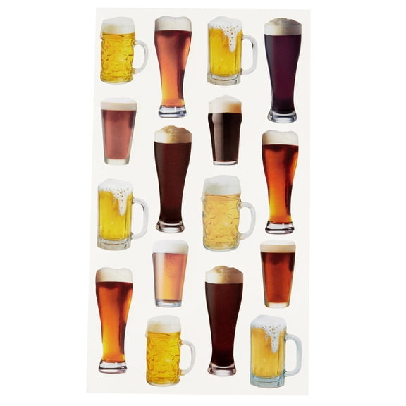 Recollections Beer Dimensional Stickers, 12 Pack