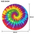 thumbnail image 6 of Colorful Rainbow Tie Dye Spiral Pattern Round Tablecloth 60"x60",Wrinkle Wipeable Table Cloth for Kitchen Dining Room Picnic Patio Party, 6 of 6