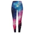 thumbnail image 4 of Star Print Leggings for Women High Waisted Tummy Control Yoga Pants Stretchy Compression Workout Tights Galaxy Pattern Activewear Gym Bottoms, 4 of 5