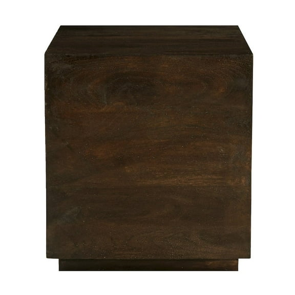 Flagstaff Square Side Table in Modern Barista Brown Finish on Solid Wood