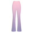 thumbnail image 3 of High Waist Bootcut Yoga Pants For Women Gradient Color Flare Leggings Stretch Pull On Workout Flowy Wide Leg Pants, 3 of 4