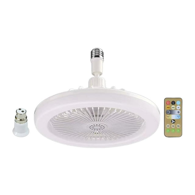 Ventiladores de Techo con Luces 3 Velocidades 30W Ahorro de Energía LED con Control Remoto para Blanco Estilo B