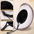 thumbnail image 6 of WHIPPY Cowboy Hat for Men Women Western Cowgirl Hat Wide Brim Straw Hat with 2 Pcs Hatbands, 6 of 8
