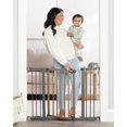 thumbnail image 1 of Regalo Heritage & Home Puerta de seguridad para bebés extra ancha de 39 pulgadas, marca galardonada, incluye puerta de madera decorativa, kits de extensión, kit de montaje a presión, copas de pared y, 1 of 5