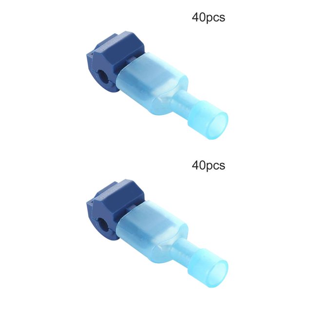 facefd Wire Terminal Crimp Quick Snal Wire Connector Cable Electrical Wire Connector Kit, 20pcs Blue 40pcs 2Set