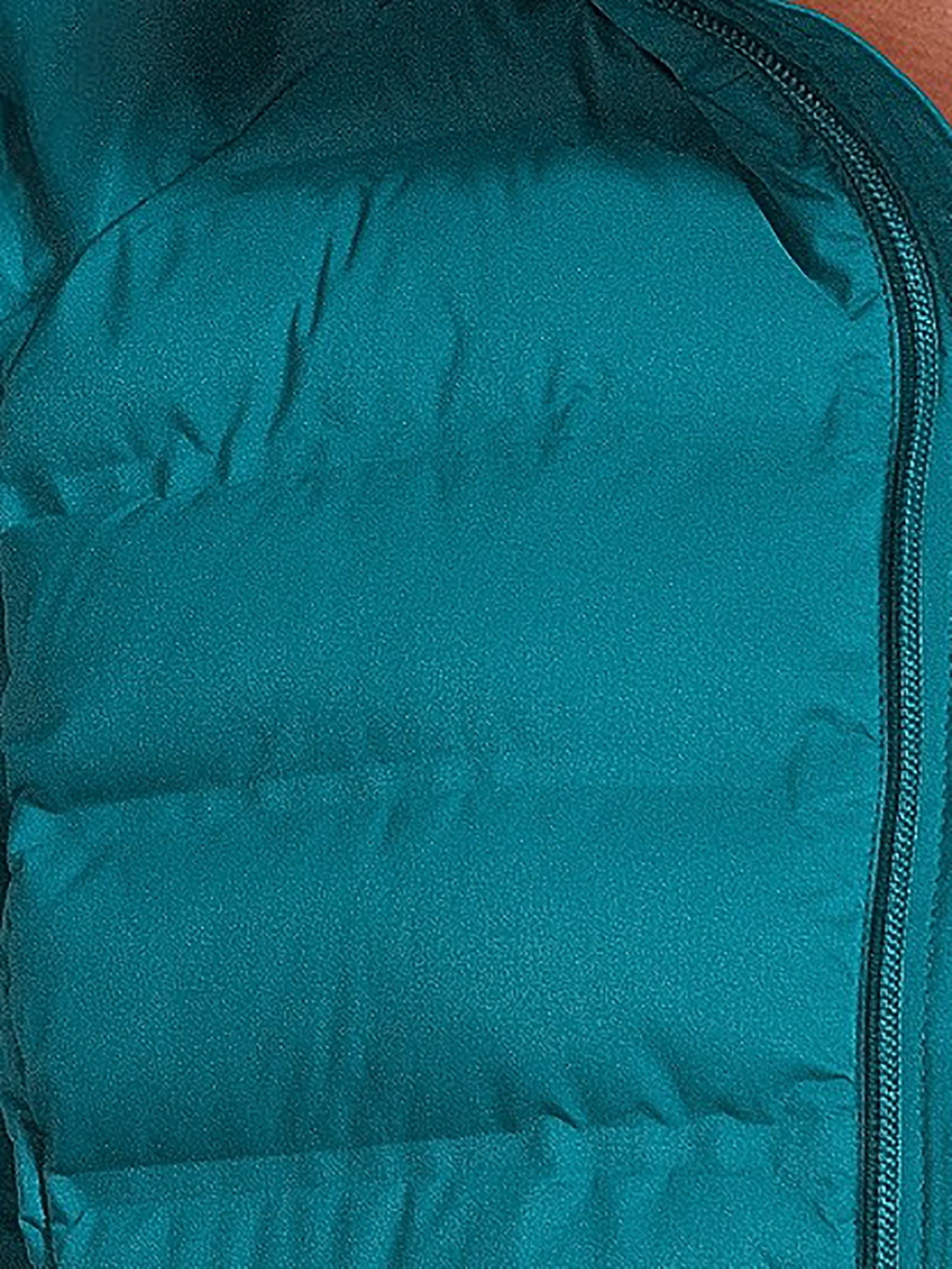 Time and Tru Women's and Plus Packable Stretch Zip Up Puffer Jacket