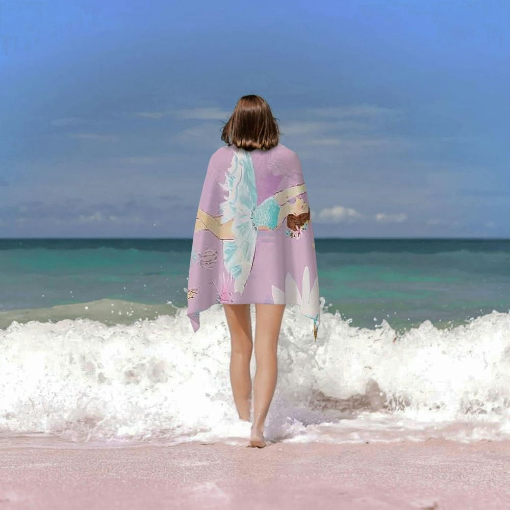 PHYHOO Dance Dancer Oversized Quick Dry Microfiber Beach Towel Beautiful Girl Lightweight Sand Free Towel Super Soft &amp; Absorbent for Travel Swimming Sports 30x60in