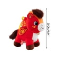 thumbnail image 2 of Encanto cultural: La mascota del Año del Caballo 2026 está diseñada en un estilo tradicional chino, con sillas de montar bordadas y crines de hilo dorado, que encarnan el estilo de las pinturas de cab, 2 of 7