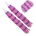 thumbnail image 3 of BRIGHTFUFU 2 pares de divertidas cuentas para manillar de bicicleta para niños, serpentinas, empuñaduras, borlas, scooter, accesorios para portabebés (rosa), 3 of 7