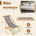 thumbnail image 3 of Costway Chaise Longue Pliante en Bambou Inclinable en Toile Portable pour Extérieur, 3 of 7