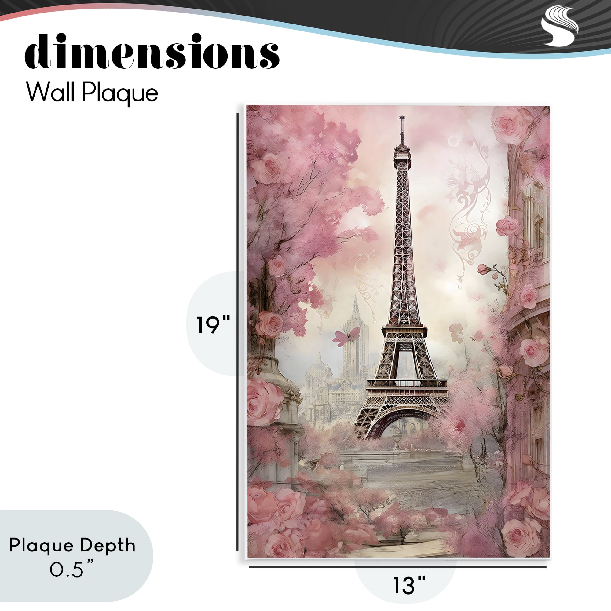 Stupell Industries Paris City View in Bloom Wall Plaque Art, design by Creative Studio