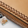 thumbnail image 3 of Kawaii Pumpkin Spice Latte Coffee Faux Leather Square Keychain, 3 of 7