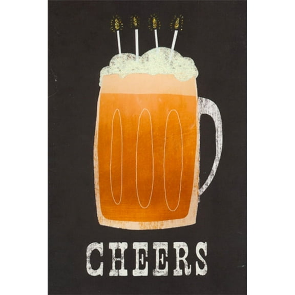 Pictura Beer Mug with Candles : Cheers Birthday Card