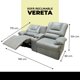 thumbnail image 5 of Sofá Reclinable Vereta doble con portavasos, Atlas del Descanso color Gris, 5 of 6