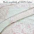 thumbnail image 4 of Cozy Line Home Fashions 100% Cotton Real Patchwork Floral Pink Rose Shabby Chic Girly Reversible Quilt Bedding Set, Coverlet Bedspread (La Rosa RÃªve, King - 3 Piece), 4 of 5