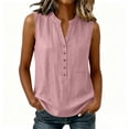 thumbnail image 6 of SwiftWear Women's Summer Button Down Tank Top Soft V-Neck Sleeveless Cami, Relaxed Fit Casual Cotton Tunic Tops, 6 of 9