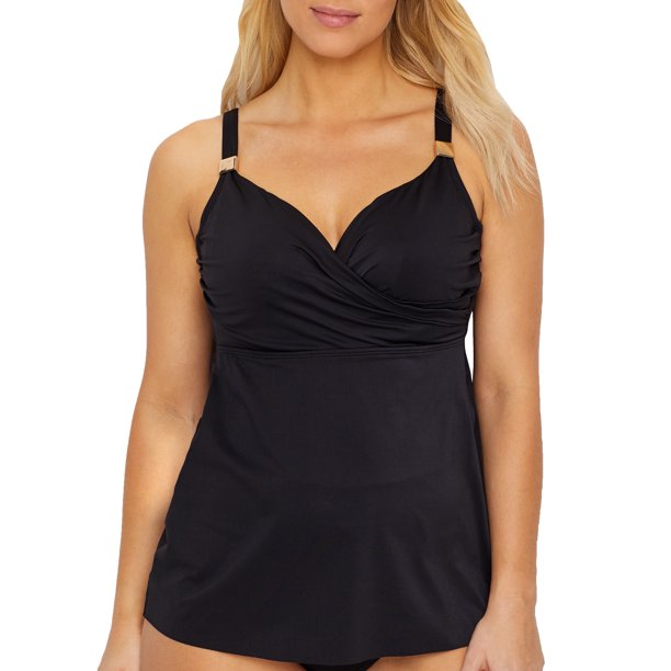 Miraclesuit Miraclesuit Womens Solid CrissCross Underwire Tankini