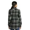 thumbnail image 2 of Port Authority LW668 Ladies Plaid Flannel Shirt, Engine Red, XXL, Womens Button Down Shirts, 2 of 4