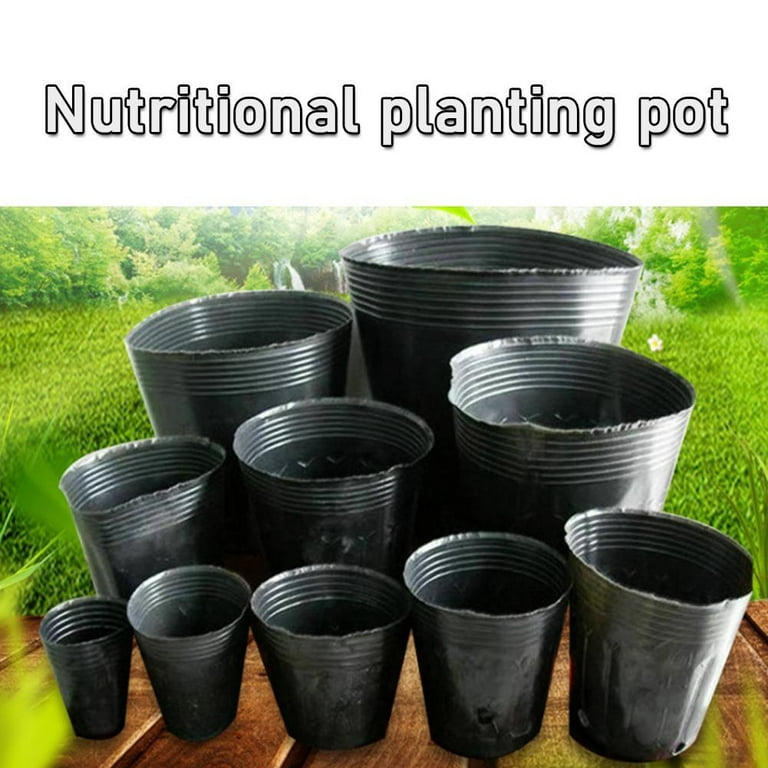 VIVOSUN 50pcs 6 Inch Planter Nursery Pots, Plastic Pots for Flower Seedling