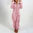 thumbnail image 4 of Plus Size Coral Fleece Jumpsuit for Women Christmas Pajamas One-Piece Pyjamas Winter Warm Women Hooded Onesies Sleepwear S-5XL, 4 of 4