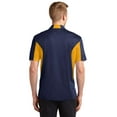 thumbnail image 2 of Sport-Tek ST655 Side Blocked Micropique Sport-Wick Polo, Black/ Vegas Gold, 6XL, Big and Tall Polo Shirts, 2 of 2
