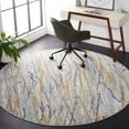 thumbnail image 2 of SAFAVIEH Skyler Hoyt Geometric Area Rug, Gold/Blue Green, 6'7" x 6'7" Round, 2 of 8