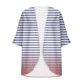 thumbnail image 5 of AherBiu Womens Cardigans Lightweight 3/4 Sleeve Striped Open Front Cardigans Fall Trendy Casual Outerwear, 5 of 5