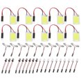thumbnail image 1 of Unique Bargains COB 18SMD DC12V Panel LED Luz de techo interior para automóvil RV con adaptadores de adorno BA9S T10 Blanco (juego de 10), 1 of 1