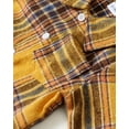 thumbnail image 5 of Kucnuzki Infant Baby Boys Outfit Sets Fall Lapel Plaid Shirt Tops Ripped Denim Pants 2pcs Baby Boys Pant Sets Yellow 12-18 Months, 5 of 10