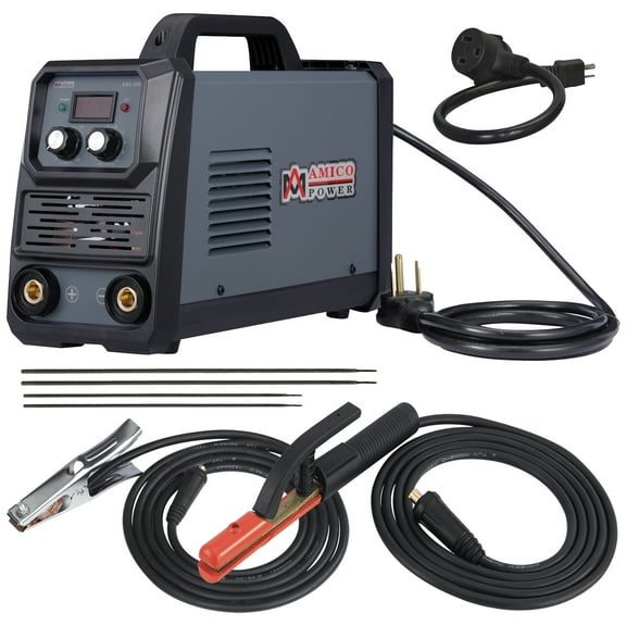 Amico ARC-200, 200-Amp Stick Arc & Lift-TIG Combo Welder, 100-250V Wide Voltage, 80% Duty Cycle, Compatible with all Electrodes: E6010 E6011 E6013 E7014 E7018 etc.