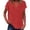 Red, variant on Tshirts for Women V NeckShort Sleeves Loose Fit Light Purple Womens Spring Tops Comfort Tshirt