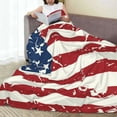 thumbnail image 6 of Pofeuu Vintage American Flag Print Ultra-Soft Micro Fleece Blanket,for Bed Or Sofa,All Season Throw Blankets Flannel Blanket-40"x30", 6 of 7