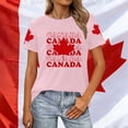 thumbnail image 2 of Fgnfyis T-Shirts Graphiques pour Femmes pour l'Été, Tenue Décontractée, Confortable, Manches Courtes, Col Rond, Tee avec Imprimé Patriotique de la Fête du Canada, T-Shirts pour Femmes, Rose, TG, 2 of 4