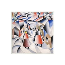 Stupell Industries Morning in Village after Snowstorm Abstract Kazimir Malevich Painting Painting Unframed Art Print Wall Art, Design by one1000paintings