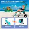 thumbnail image 2 of ABORON 2-in-1 Cart Adjustable Canopy Beach Chair with Mesh Basket Mesh Basket, 2 of 8