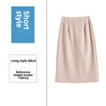 thumbnail image 3 of Falda fina de verano para mujer 2024, nuevo estilo, vestido largo medio, cintura alta, adelgazante, falda de seda negra, línea A, vestido blanco, 3 of 5
