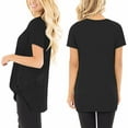 thumbnail image 6 of SWQZVT Womens Summer T shirts Twist Short Sleeve Knot Blouses Tunic Top for Women Dressy Casual Comfortable Black Tees M, 6 of 6
