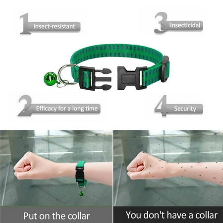 - Non-toxic Adjustable Pet Dog Anti Flea Ticks Prevention Collar Neck Ring Mosquitoes Elimination Anti Parasites Mosquito for Small/Large Dogs Cats Kitten Pet Green/Red/Purple