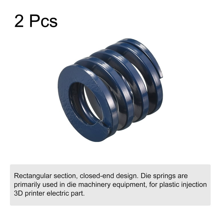Die Spring, 2 Pack 30mm OD 30mm Long Spiral Stamping Light Load Compression Die Springs, Blue, Men's, Size: One size Die Spring, 2 Pack 30mm OD 30mm Long Spiral Stamping Light Load Compression Die Springs, Blue, Men's, Size: One size