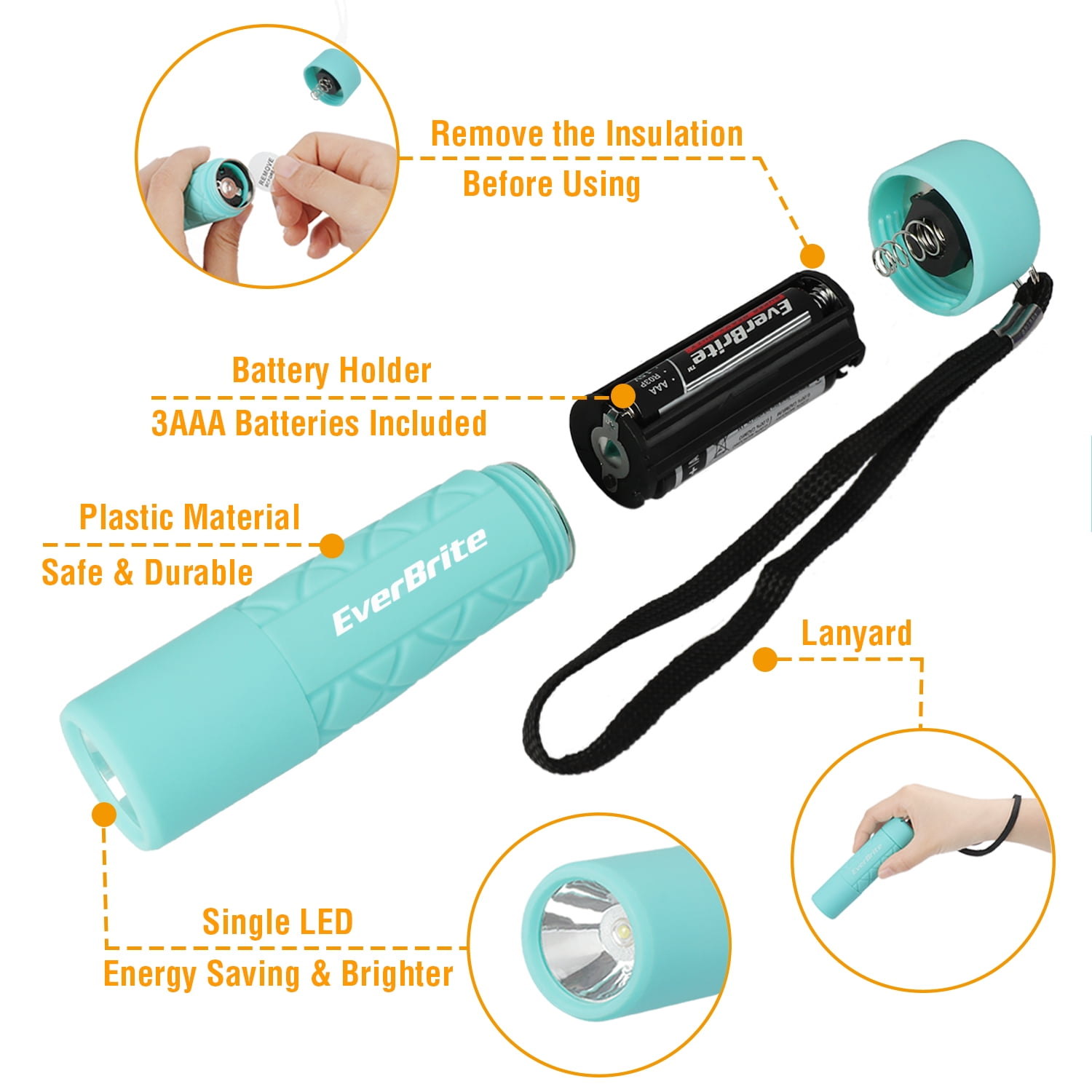 D Cell Battery Powered LED Torch Flashlight for Emergency and Outdoor  Activities - Convenient Single Lighting Mode, Ideal for Hurricane Supplies  and P