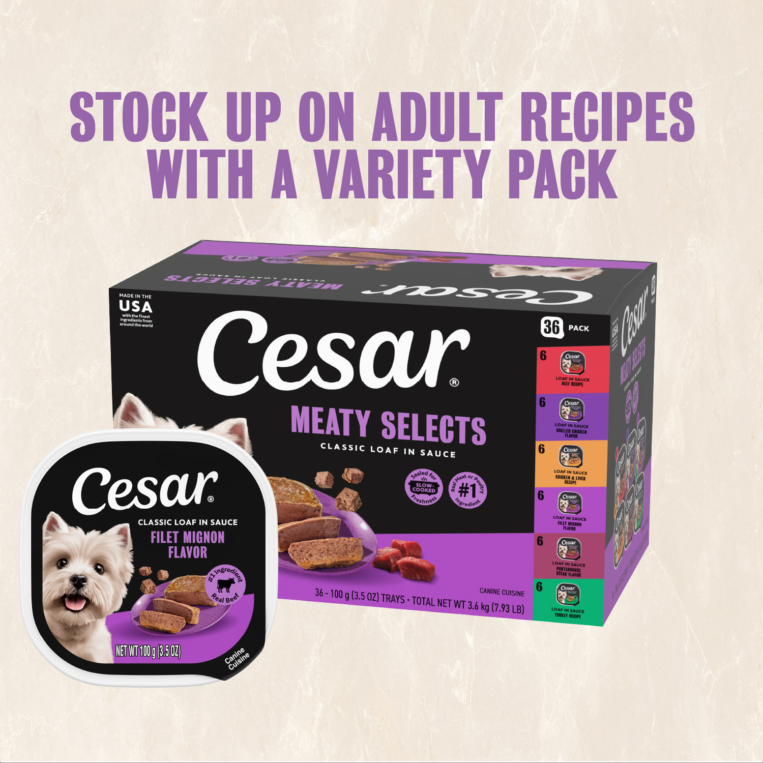Cesar Classic Loaf in Sauce Filet Mignon Wet Dog Food photo 8