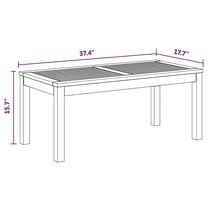 vidaXL Garden Table Brown 95 x 45 x 40 cm Solid teak wood
