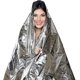 thumbnail image 2 of Manta de emergencia para supervivencia al aire libre, kit de rescate militar de primeros auxilios, manta térmica resistente al viento, plata Afortunado Sencillez, 2 of 5