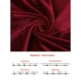 thumbnail image 5 of DARING DIVA Women's Asymmetrical Ruched Neck Velvet Blouses 2XL Wine Red, 5 of 6